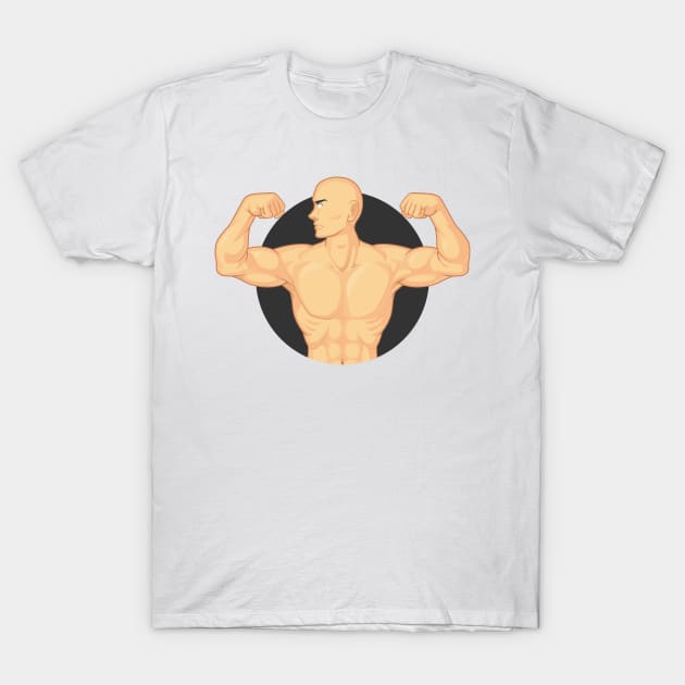 Bodybuilder Flexing Muscles T-Shirt by Asykar